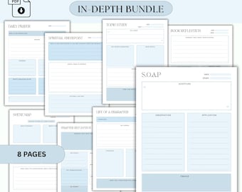 Printable Bible Study Templates, SOAP Method, Digital Bible Study Tool, Prayer Journal (Digital Download)