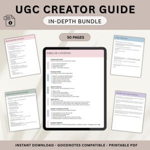 UGC Creator Beginner Guide, UGC Portfolio Checklist, Email Templates, Influencer Business Planner, Journal Prompts (Digital Download)