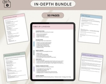 Leitfaden für UGC-Ersteller (Anfänger), Checkliste für UGC-Portfolios, E-Mail-Vorlagen, Influencer-Businessplaner, Journal-Anregungen (Digitaler Download)