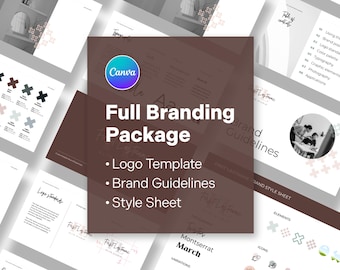 Canva Brand Kit Template: Logo, Style Guide and Guidelines (Instant Download)