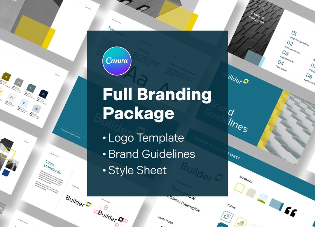 Canva Brand Kit Template: Logo, Style Guide and Guidelines (instant ...