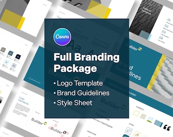 Canva Brand Kit Template: Logo, Style Guide and Guidelines (Instant Download)