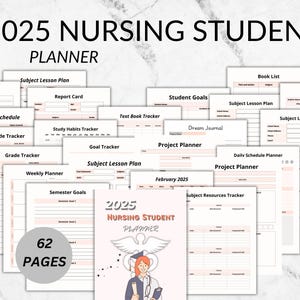 2025 Nursing Student Planner: Clinical & Study Organizer (Digital PDF Download)