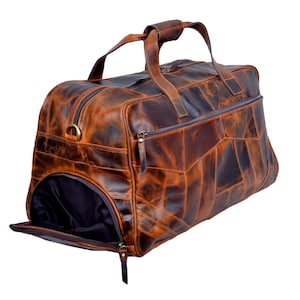 Personalized Mens Leather Bag, Groomsman Gift, Overnight Bag, gym bag, carry on, leather duffle bag, groomsmen gift, Personalized travel bag