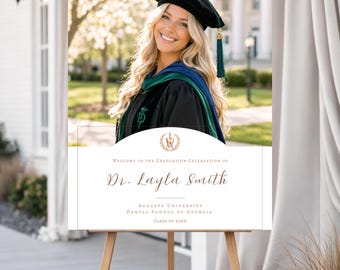 Dentist Graduation Welcome Sign Template, Dental School Graduation Sign, DDS Hooding Ceremony Decor, DMD Photo Canva Poster