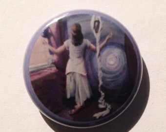 Button - The Devotee - Button 1inch-PinBack of, 'The Devotee', Original Oil Painting by Shelley Irish