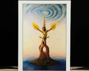 Greeting Card - Goddess of New Growth 5” x 7”, Card of Original Artwork by Shelley Irish