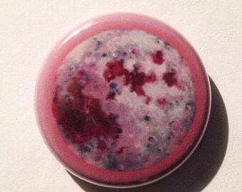 Button - Pink Moon Button 1inch-PinBack Made from an Original Oil Painting by Shelley Irish