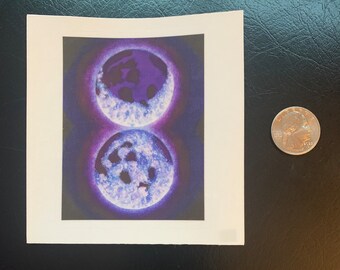 Moon Sticker - Crescent / Crowned - Vinyl