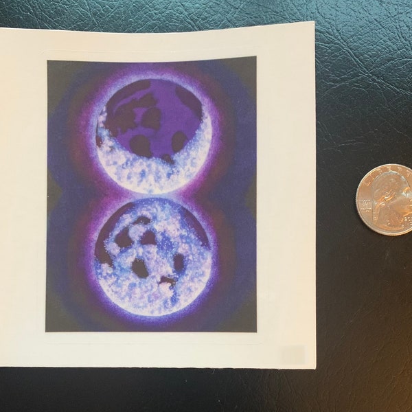 Moon Sticker - Crescent / Crowned - Vinyl