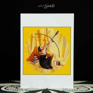 Greeting Card Solar Plexus Chakra 5 x 7 Card of Original Artwork by Shelley Irish image 1