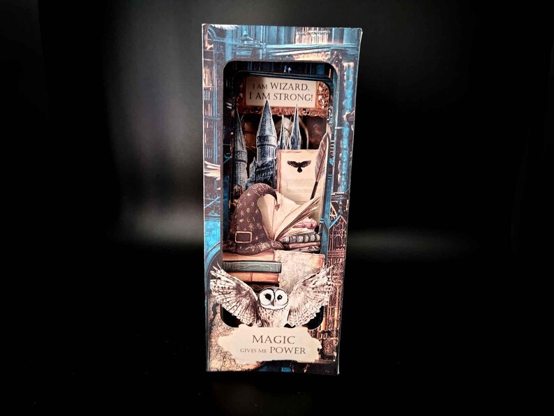 Wizard Library Book Nook Kit: Foldable Paper Diorama (PDF & PNG ...