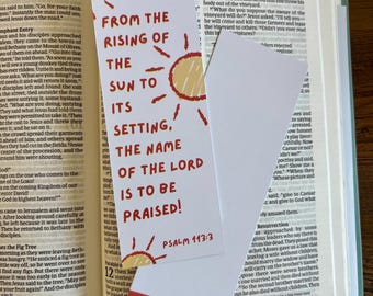 Psalm 113:3 Girls Christian Bookmark