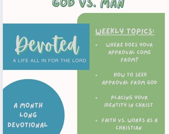 Girls' Christian Devotional: Seeking Approval From God, Not Man (PDF Downloadable)