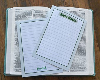 Bible Journal Pages: Green Blank Notes Design | Scripture Notes, Christian Gift