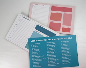 Daily Planner Notepad for College Students Growing in Their Faith