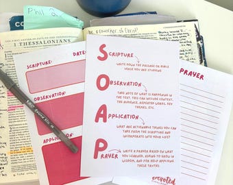 SOAP Method - Bible Journaling Sheets