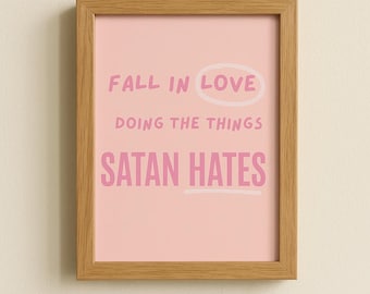 Christian Wall Art- College Dorm Decor (Pink)