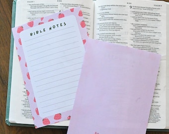 Bible Journal Pages: Strawberry Design | Scripture Notes, Christian Gift