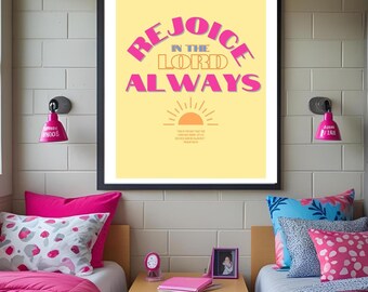 Christian Wall Art/ College Dorm Decor with Scripture
