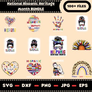 Hispanic Heritage Month SVG Bundle: Latina Pride Clipart (Digital Download