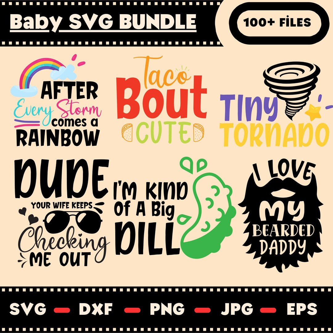 Funny Baby Svg Bundle for Cricut, Cute Infant Quotes and Sayings ...