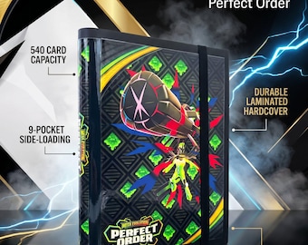 Pasta para 540 Cartas Colecionáveis – Design “Ordem Perfeita” inspirado na Mega Evolução | Álbum de Colecionador com Abertura Lateral | Pasta Personalizada para Cartas Colecionáveis