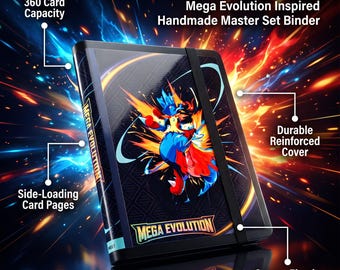 Álbum personalizado de Mega Evolução feito por fã — Álbum colecionável com 360 cartas (Feito por fã / Não oficial)