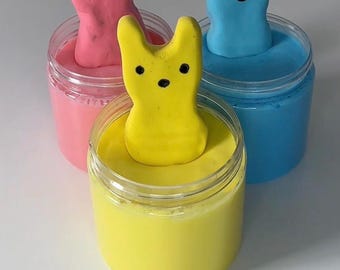 Peeps Bunny Slime | Glossy Slay Easter Slime, Marshmallow Scent, Squishy Texture