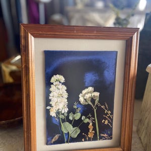 Vintage Velvet and Dried Floral Frame