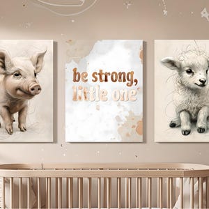 Charming Pig Canvas Print, Cute Animal Wall Art, Rustic Home Decor, Gift for Animal Lovers, Farmhouse Decor, Cute Pig Wall Art