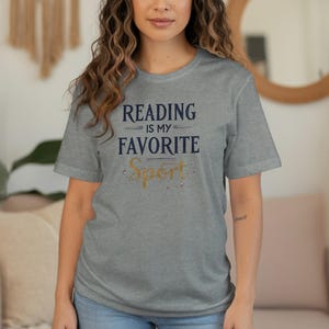 Reading Is My Favorite Sport T-Shirt, Book Lover Gift, Librarian Shirt, Bookworm Tee, Reader Shirt, Bookish T-Shirt