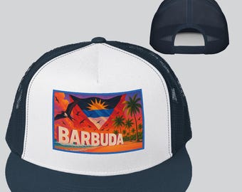 Barbuda *Trucker* Hat – Caribbean Island Flag Snapback Cap