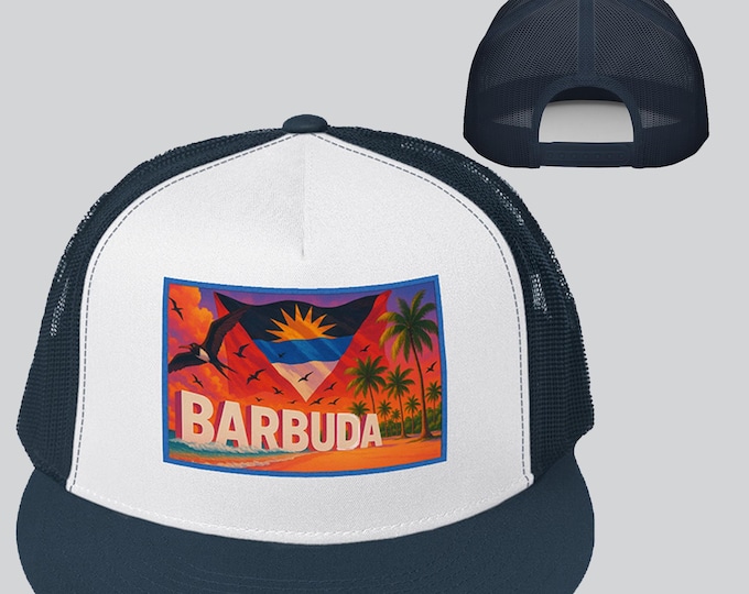 Barbuda *Trucker* Hat – Caribbean Island Flag Snapback Cap
