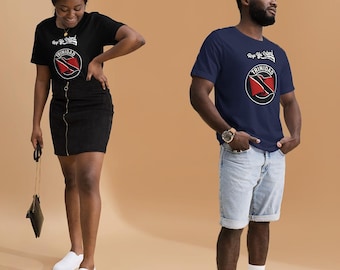 Trinidad Flag T-Shirt – Rep Yo’ Island Emblem Tee by Cubix Cre8tions