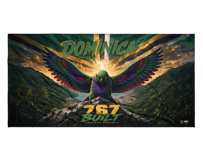 Dominica 767 Built Parrot Beach Towel