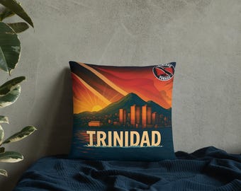 Trinidad & Tobago Double-Sided Throw Pillow | Caribbean Decor in 3 Sizes | Vibrant Island-Inspired Cushion for Home or Sofa