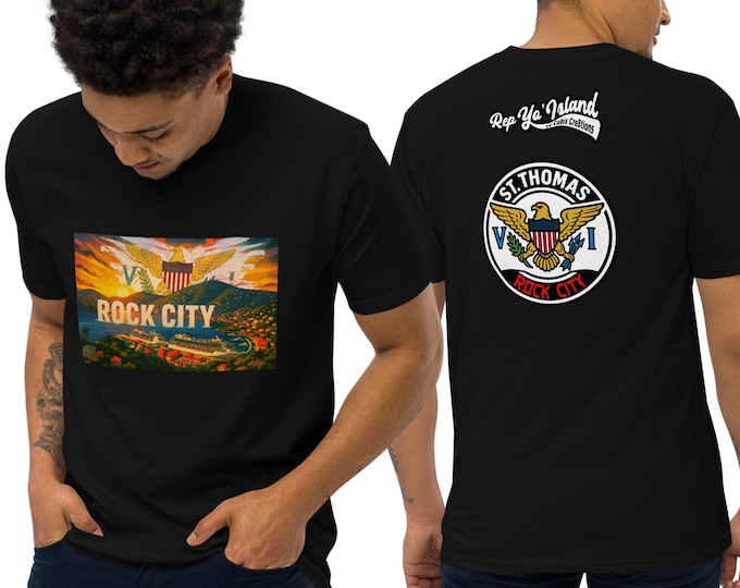 St. Thomas Virgin Islands Pride Tee: Rock City Flag Emblem Shirt