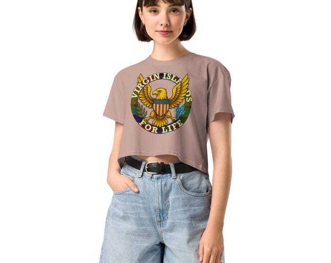 Virgin Islands Eagle Crop Top – V.I. For Life Women’s