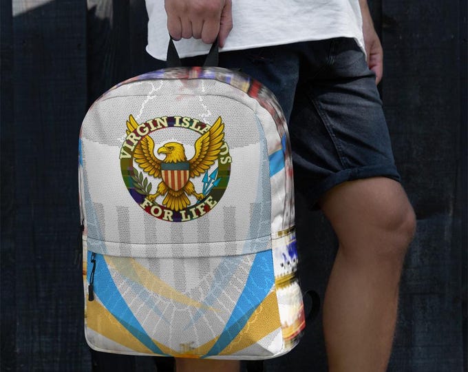 Virgin Islands For Life Backpack – Bold All-Over Print USVI Flag Design