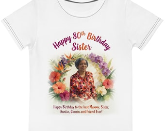 Kids crew neck t-shirt | Happy Birthday Sister Celebration Shirt