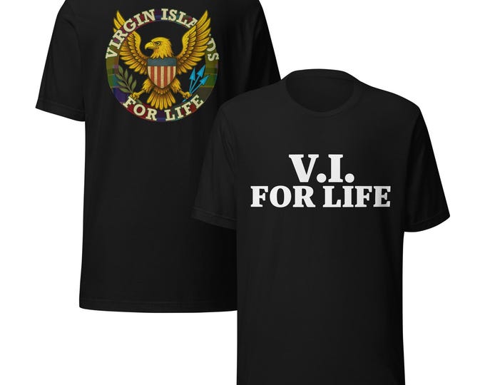 V.I. For Life Double-Sided T-Shirt – Bold Front & Eagle Back Design