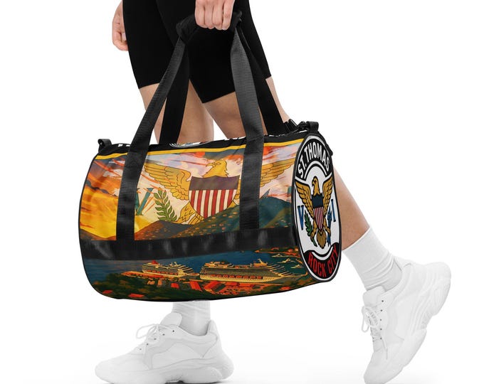 St. Thomas Rock City Duffel Bag – “Rep Yo’ Island” Travel Gym Bag