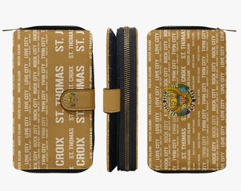 V.I. Legacy Golden Isles Zip-Around Wallet