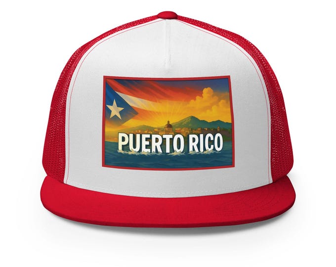 Puerto Rico *Trucker* Hat – San Juan Sunset Cap – Boricua Island Mesh Snapback