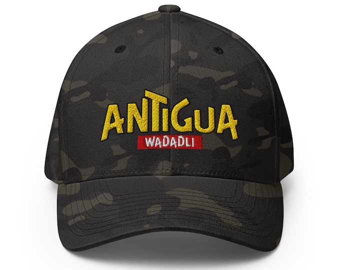 Embroidered Antigua Wadadli Baseball Cap: Caribbean Island Pride