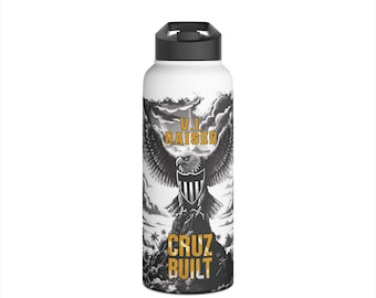 V.I. Raised Cruz Built Stainless Steel Water Bottle