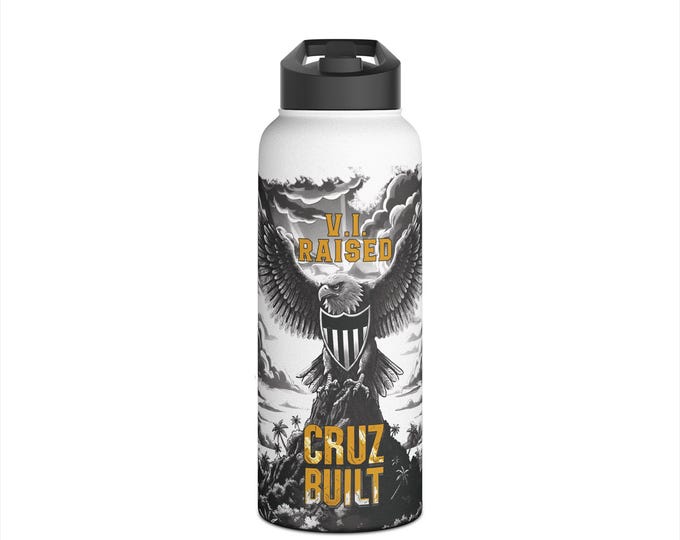 V.I. Raised Cruz Built Stainless Steel Water Bottle