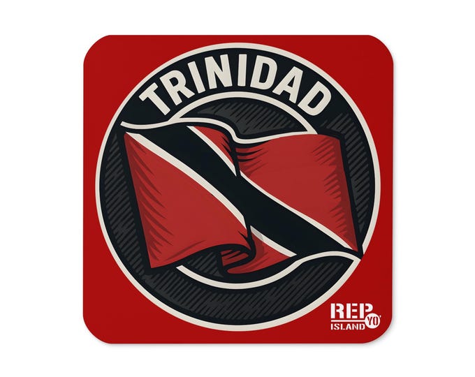 Trinidad Flag Cork Coaster – Rep Yo’ Island Heritage Pride
