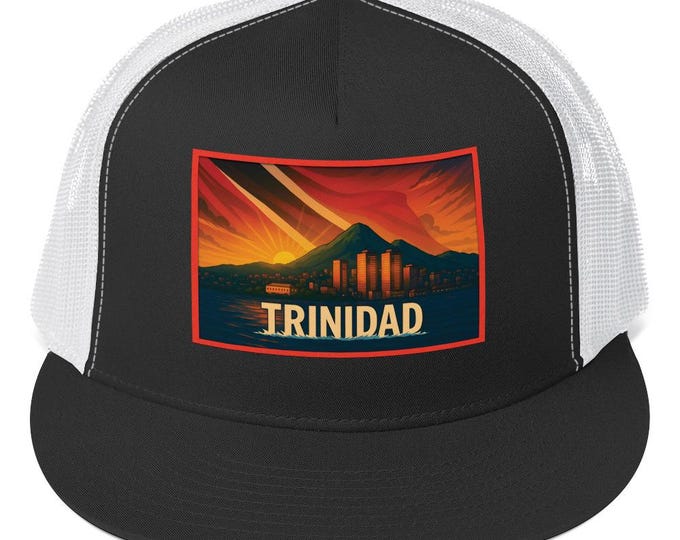 Trinidad *Trucker* Hat – Port of Spain Sunset Cap – Caribbean Mesh Snapback